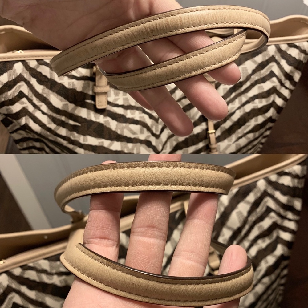 Michael Kors Jet Set tiger stripe large logo purse - Picture 3 of 8
